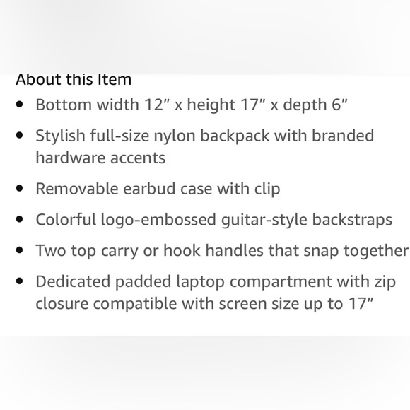 Steve Madden BTristian Backpack (Black); 12" x Height 17" x Depth 6" ; Full size - Picture 7 of 9